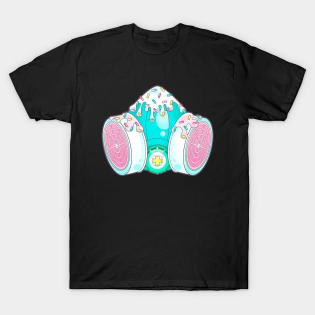 Candy Gasmask T-Shirt by Lafloorr